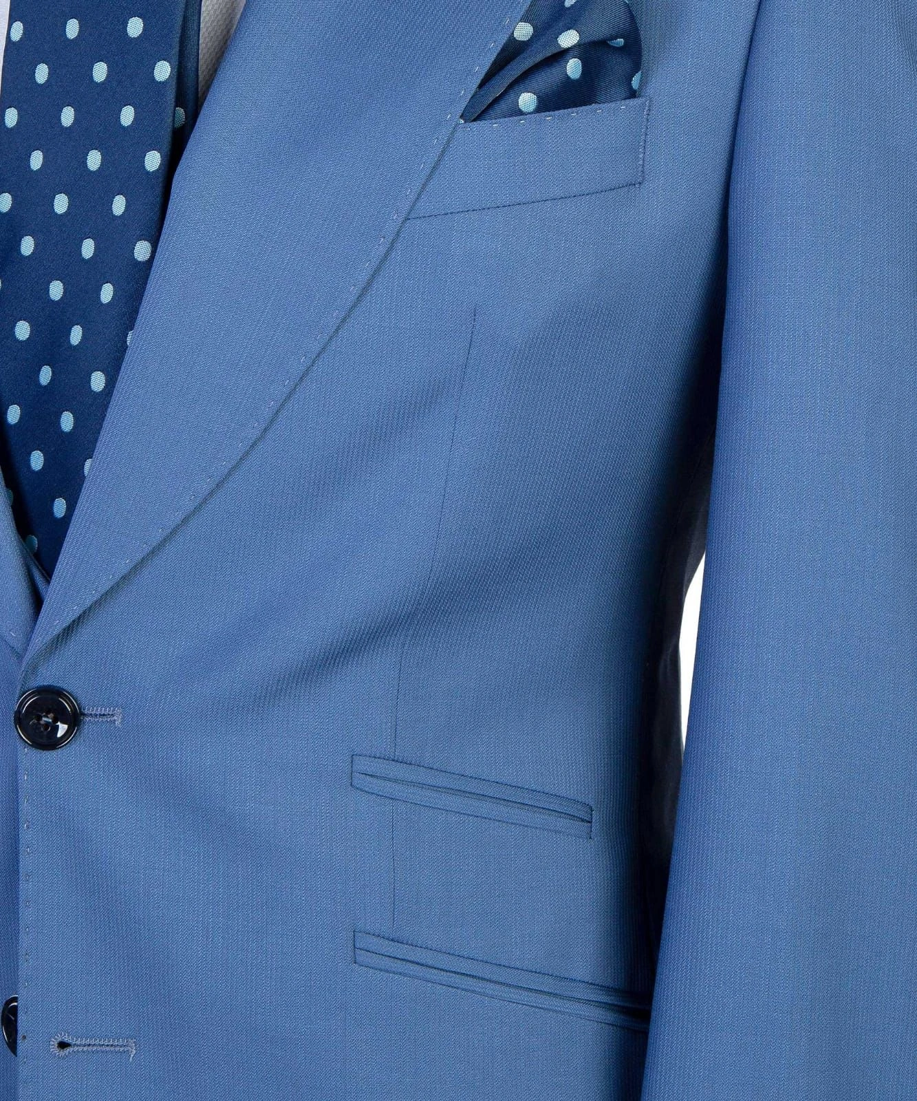 Three-Piece Blue Power Suit for the Modern Gentleman, Classic Style, Unbeatable Value!